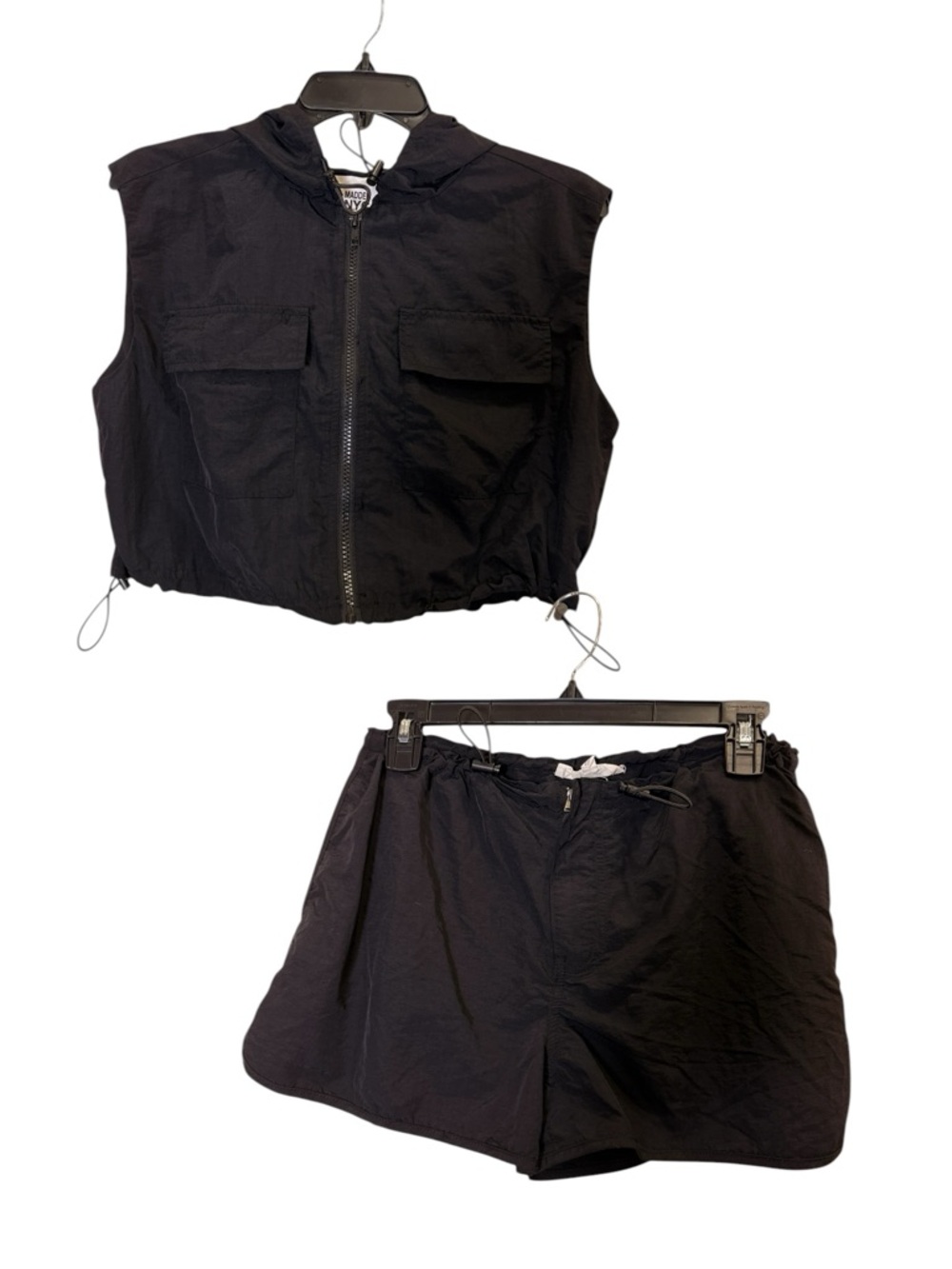Steve Madden Sporty Parachute Style 2pc Short Set sz S